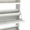 4 Layer Folding Shoe Cabinet With Metal Rounded Corners Convenient Shoe Storage - White - Image 16