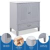 Vintage Style 30" Bathroom Vanity With Sink, Multi Functional Storage, Soft Closing Door - Gray - Image 6