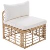 7 Pieces Outdoor Patio Furniture, All-Weather Rattan Sectional Sofa Set With Thick Cushions And Pillows, Freely Combined Conversation Sets For Garden, Backyard, Balcony - Beige - Image 17
