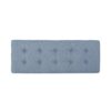 Upholstered Ottoman With Button Tufted Waffle Stitch And Black Geometric Legs - Light Blue - Image 6