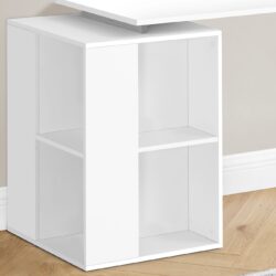 Computer Desk, Home Office, Left, Right Set-Up, Storage Shelves, Work, Laptop, Contemporary, Modern - White