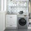 Lawrence - Laundry Cabinet & Faucet And Stainless Steel Sink - White - Image 8