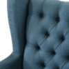 Irwin - Linen Button Tufted Wingback Chair - Blue - Image 3
