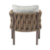 2 Pieces Outdoor Metal Patio Club Chair, Patio Furniture Arm Chair With Cushion, Modern Outdoor Furniture Deep Seating For Porch, Garden, Backyard, Balcony - Brown / Light Gray - Image 12