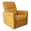 Asheville - Suede Recliner Chair - Dark Yellow - Image 7