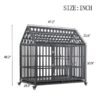 Heavy Duty Dog Cage Pet Crate With Roof & Window On Roof - Black - Image 4