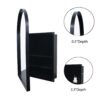 Arched Recessed Medicine Cabinet, Metal Framed Bathroom Wall Cabinet With Mirror And Adjustable Shelves, Wall Mirror With Storage For Bathroom - Matte Black - Image 8