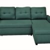 Convertible L Shaped Sectional Sleeper Sofa Bed, Saving Pull Out Couch - Teal - Image 4