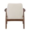 Accent Chair, Mid-Century Modern Armchair (Set of 2) With Solid Wood Frame, Reading Leisure Chair With High Back For Living Room - Beige - Image 4