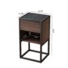 Armando Living Room Side Cabinet, Corner Cabinet, Bedroom Night Stand - Dark Brown / Black - Image 7