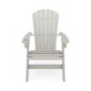 Adirondack Chair Sturdy HDPE Poly Lumber For Poolside, Patio, And Garden Relaxation - Dark Gray - Image 2