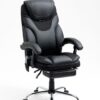 Massage Reclining Office Chair With Footrest, High Back Computer Chair Home Desk Ergonomic Executive Office Chair With Armrests, Adjustable Height - Black - Image 20