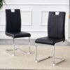 (Set of 4) Material Bow Shaped Chairs Perfectly Integrated Into Industrial And Modern Home Design - Black - Image 7