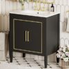 Bathroom Vanity With Ceramic Basin, Soft Close Door, Built-In Hidden Drawer - Black - Image 21