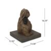 Hand Crafted Rabbit Umbrella Base With Playful Design - Light Brown - Image 2