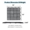 Interlocking Deck Tiles Plastic Waterproof Outdoor All Weather Anti-Slip Bathroom Shower Balcony Porch Strong Weight Capacity Upto 6613 Lbs, Rosette Pattern Pack Of 12 - Black - Image 5