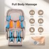 Bosscare - 3D Zero Gravity Massage Chair, Full Body Shiatsu Recliner With App - Beige / Gold - Image 4