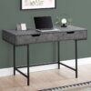 Computer Desk For Home Office, Laptop, Storage Drawers, Versatile Placement - Gray - Image 10