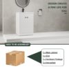 Modern Freestanding Bathroom Vanity With Resin Sink & Soft Close Cabinet Doors, Durable - White - Image 6