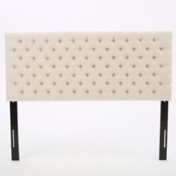 Annecy - Contemporary Upholstered Full / Queen Fabric Headboard - Beige