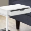 Accent Table, C - Shaped Contemporary Convenient Design - White - Image 5