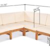 Perla - 6 Pieces Sofa Set - Cream - Image 3