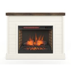 Washington - Fireplace With Mantel - Jasmine Whitewash / Barnwood