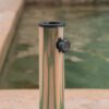 Wheelie - Round Umbrella Base With Stainless Steel Holder - Green - Image 6