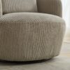 Upholstered Metal Base 360 Degree Swivel Barrel Soft Chair With Pillow, For Club, Living Room, Bedroom, Office As Well As Reading Armchair - Light Gray - Image 7