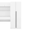 2 Door Storage Desk Wardrobe For Bedroom With Shelves And Drawers - White - Image 9