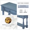 Console Table Long Console Table With Drawers And Shelf For Entryway, Hallway, Living Room - Navy - Image 8