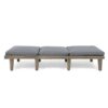 Ariana - Wooden Chaise Lounge With Cushion, Stylish Outdoor Relaxation - Gray - Image 9