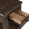 Traditional Chairside Table With Storage - Mahogany - Image 4