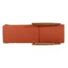 Jason - Chaise Lounge Acacia Wood Adjustable Outdoor Chair - Orange - Image 9