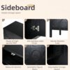 Stylish Storage Cabinet Sideboard With Unique Geometric Circle Door Design - Black - Image 6