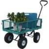 Steel Garden Cart With Mesh Removable Sides 3 Cu Ft 550 Lb Capacity Steel - Green - Image 5