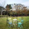 Metal Garden Arch Iron Garden Arbors Gazebo Dia High Birdcage Shape Pergola Pavilion For Wedding Ceremony Outdoor - Black - Image 3
