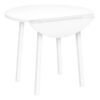 3 Pieces Dining Table Set, Small, Drop Leaf, Contemporary & Modern - White - Image 2