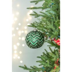 Christmas Ball Ornaments, Glass Decorative Hanging Ball Christmas Tree Ornaments, For Holiday Party Decorations (Set of 4) - Green