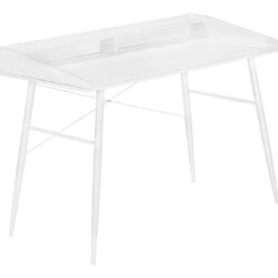 Computer Desk For Home Office, Laptop, Storage Shelves, Convenient Design - White