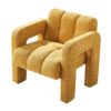31.10" Wide Boucle Upholstered Accent Chair - Yellow - Image 9