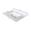 Elegant Bathroom Vanity Top With Undermount Sink - White Sintered Stone - Image 3