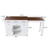 Modern Kitchen Island With Extendable Dining Table & Power Outlet - White - Image 8
