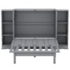 Queen Size Murphy Bed With Shelves, Drawers And USB Ports - Gray - Image 2
