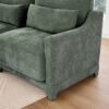 3 Seater Chenille Sofa With Movable Ottomans High Resilience Sponge Easy Installation Wood Base - Green - Image 18