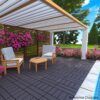 H Style Diy - Module Interlocking Patio Deck Tiles - Dark Gray - Image 6