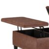 Ellis - Coffee Table Storage Ottoman - Distressed Saddle Brown - Image 8