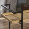Modern Industrial Bar Cart With Shelving And Casters - Natural - Image 7