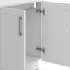 Shaker - Modern, Wide Laundry Cabinet With Faucet And Stainless Steel Sink - White - Image 5