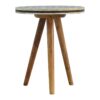 Inlay - Bone Tripod Stool - Beige / White - Image 4